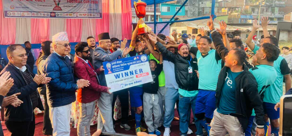 इन्डो- नेपाल  फुटबल कपको उपाधि तराई प्रेस क्लब दार्जिलिङलाई