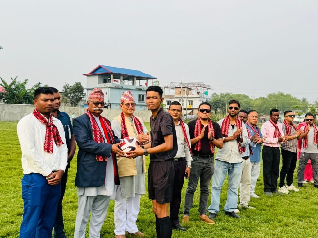 बिर्तामोडमा सन्थाल गोल्डकप सुरु: हात्तीमारा सेमिफाइनलमा प्रवेश