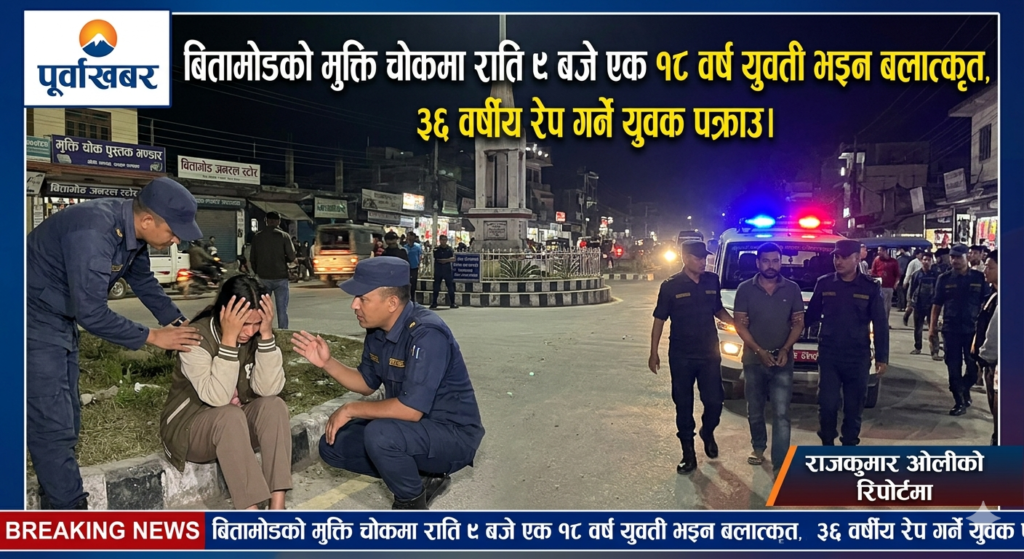 मुक्तिचोकमै बलात्कार, १८ वर्षीया युवती प्रहरीमा न्याय खोज्दै,