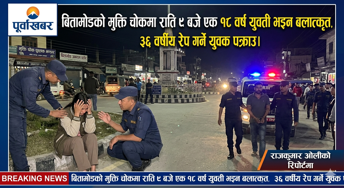 मुक्तिचोकमै बलात्कार, १८ वर्षीया युवती प्रहरीमा न्याय खोज्दै,