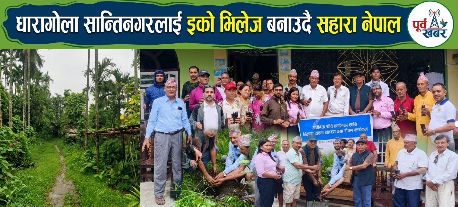 हरित भविष्य निर्माणमा सहारा नेपाल : शान्तिनगरलाई ‘इको भिलेज’ बनाउने अभियान सुरु
